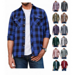 sogami Mens Long Sleeve Plaid Flannel Casual Shirts Button Down Male Regular Fit