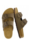 Cushionaire Lane Cork Footbed Sandals for Women – Comfortable Double Buckle Slip-On with Genuine Suede Footbed & Arch Support Slides for Women Footwear